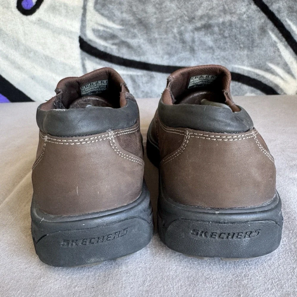 Size 12 - Skechers Men's Segment‎ The Search Slip-On Leather Loafers Brown 64261